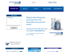 Tablet Screenshot of copacourier.com